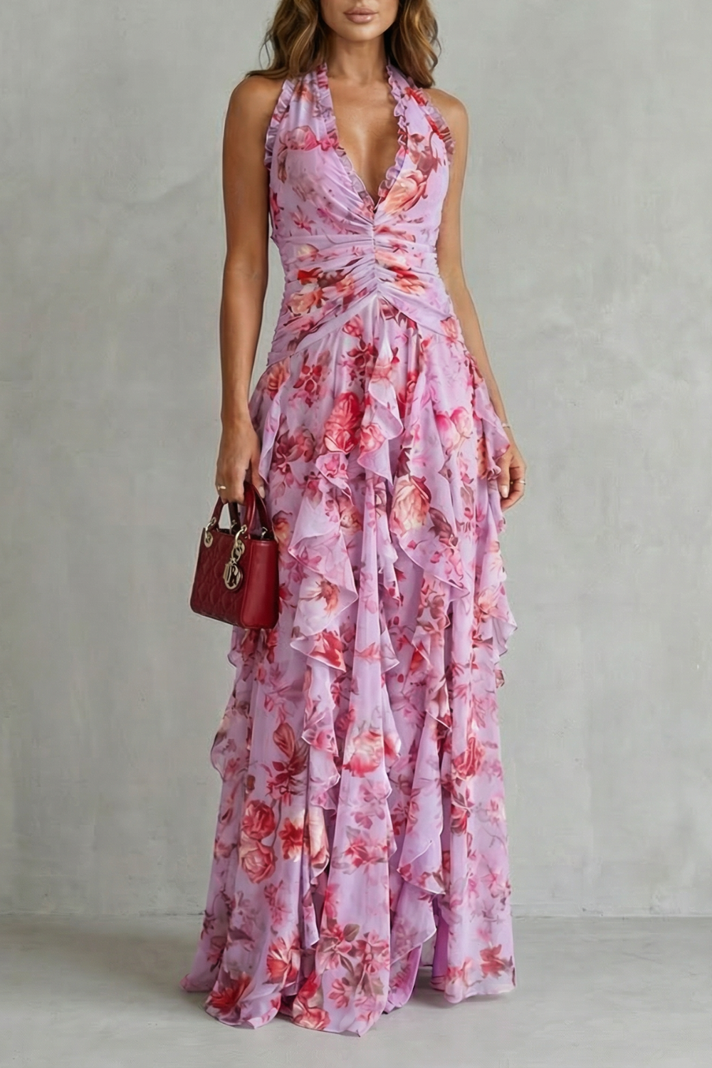 Belladina | Vestido maxi con escote halter
