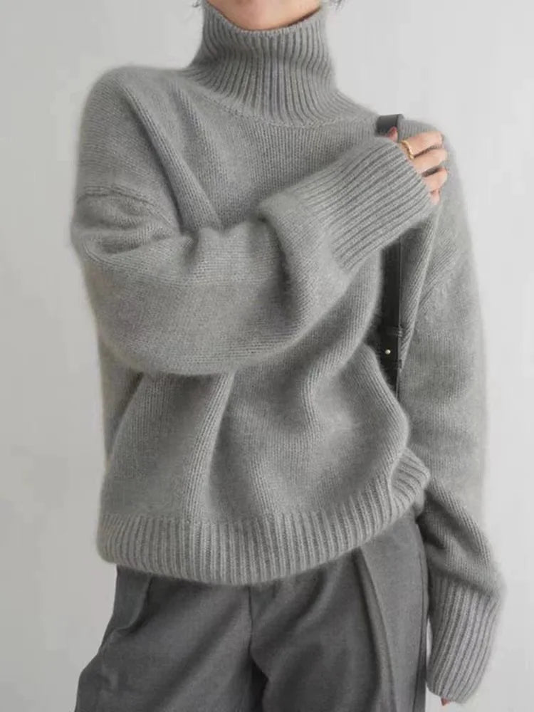 ANNA | Suéter Cuello Alto de Cachemira