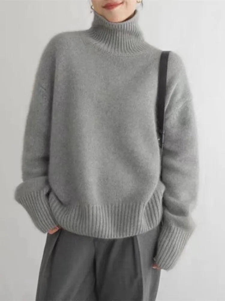 ANNA | Suéter Cuello Alto de Cachemira