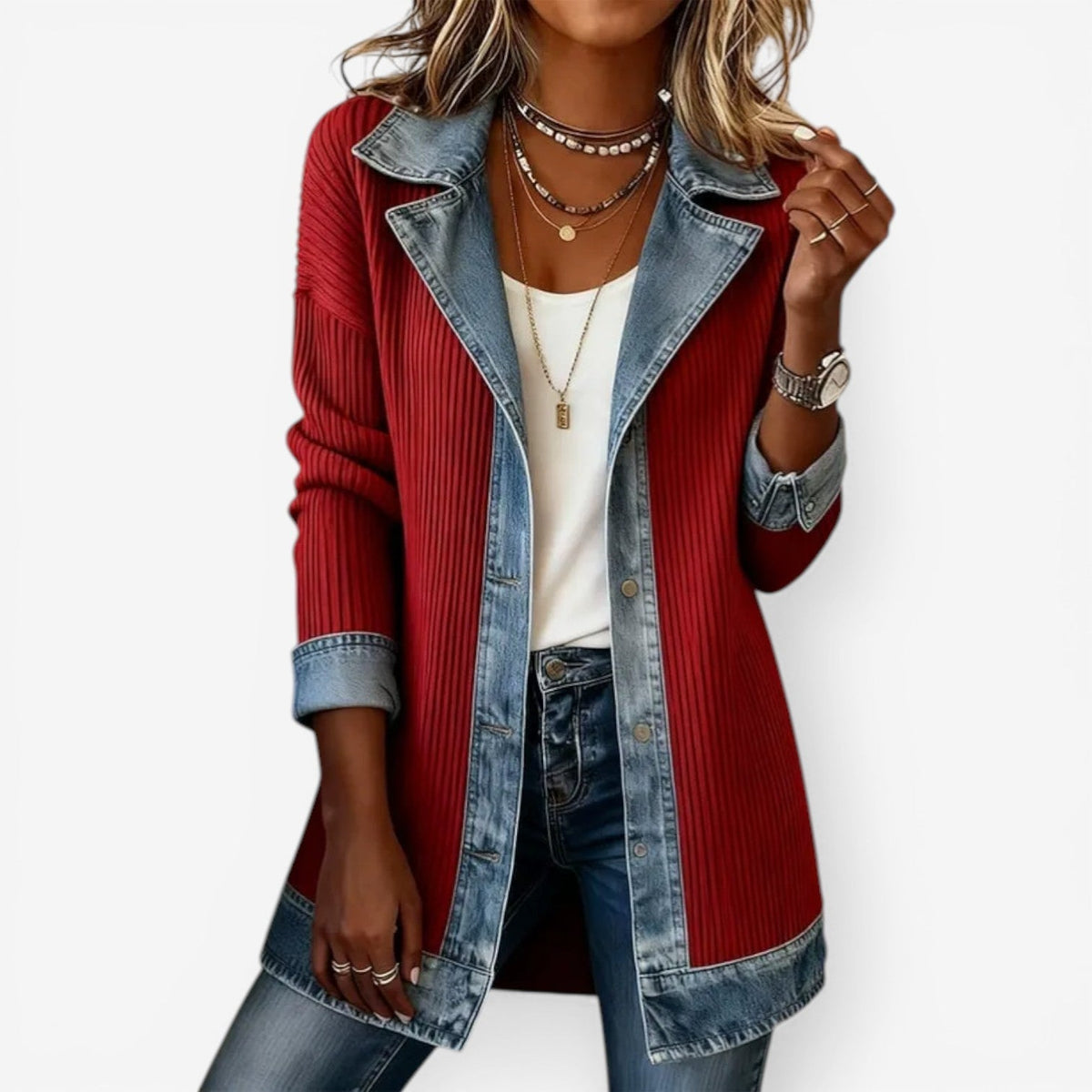 Emilia™ Blazer de mezclilla