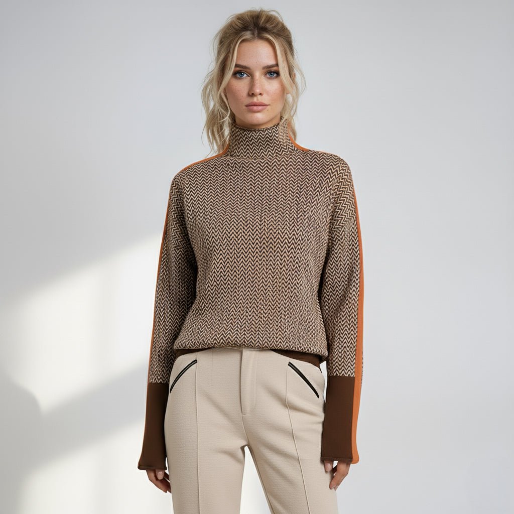 HELENA | Suéter Cuello Alto Rayado
